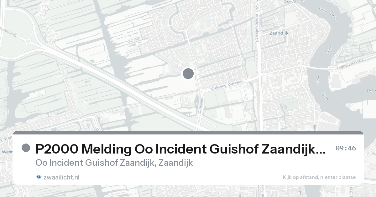 P2000 Melding Oo Incident Guishof Zaandijk, Zaandijk — 31 jan 2026