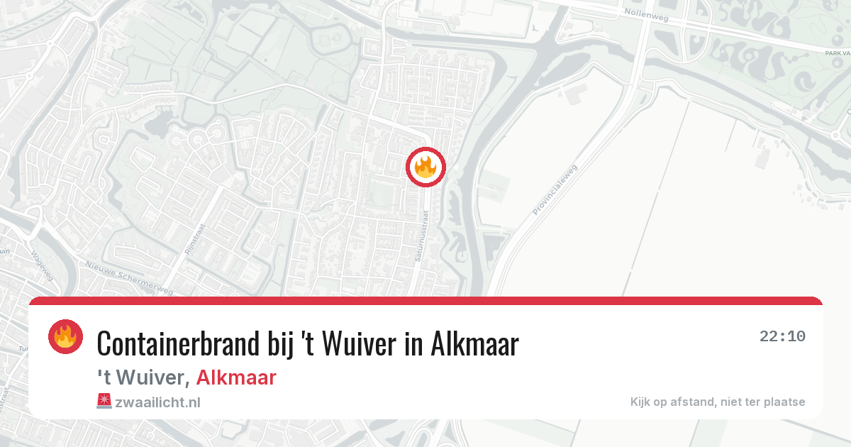 Containerbrand bij 't Wuiver in Alkmaar — 28 jun 2026