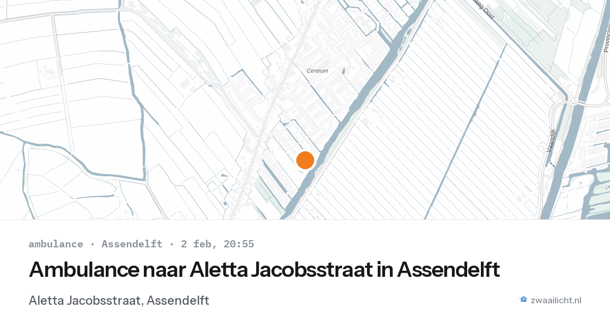 Ambulance naar Aletta Jacobsstraat in Assendelft — 2 feb 2026