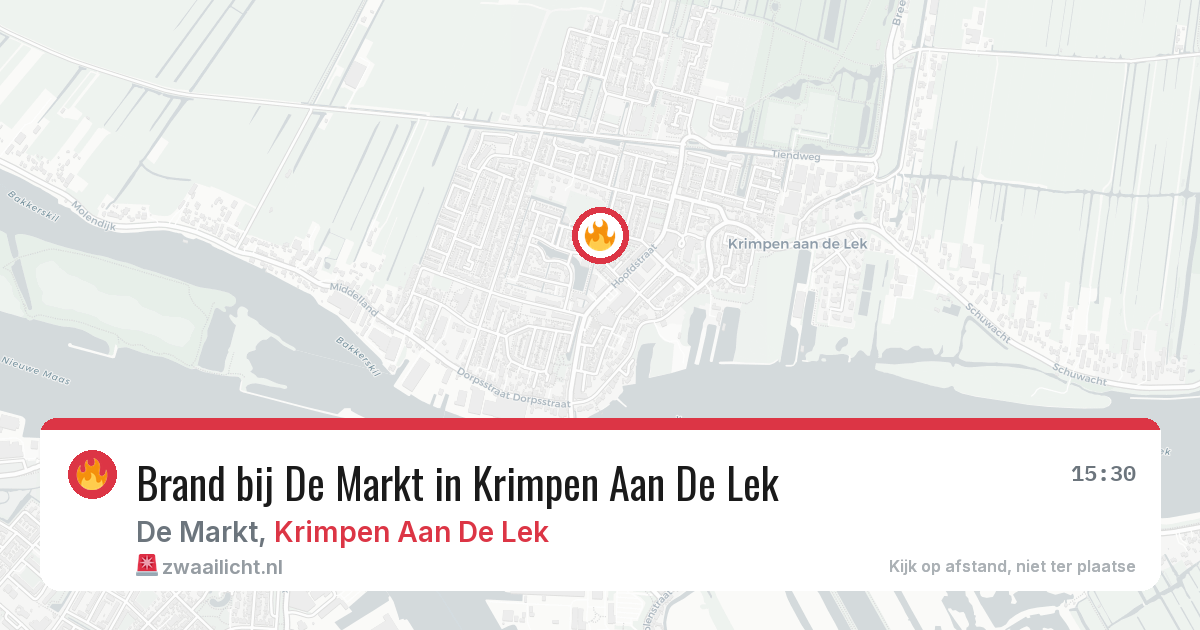 Brand bij De Markt in Krimpen Aan De Lek — 22 jun 2026