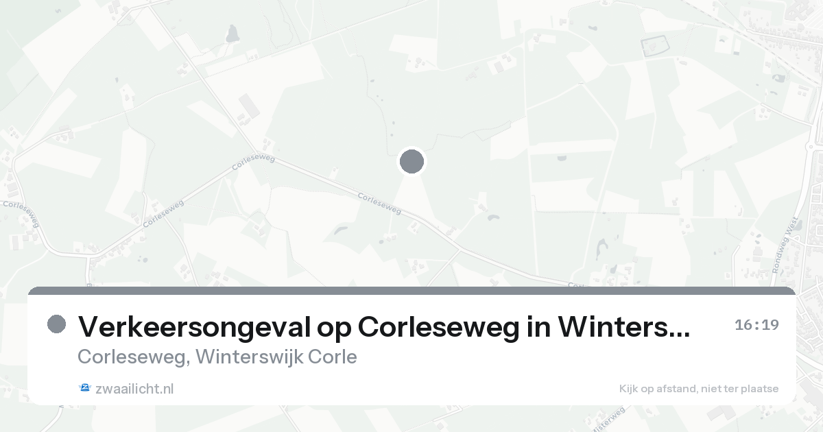 Verkeersongeval op Corleseweg in Winterswijk Corle — 30 jun 2026