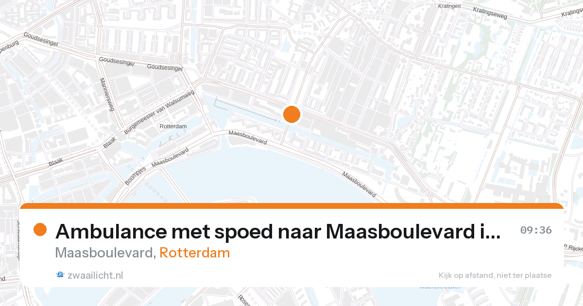 Ambulance met spoed naar Maasboulevard in Rotterdam — 28 aug 2026