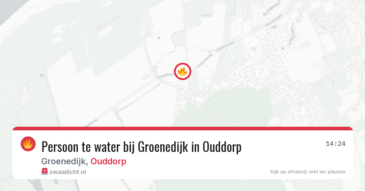 Persoon te water bij Groenedijk in Ouddorp — 28 jul 2026