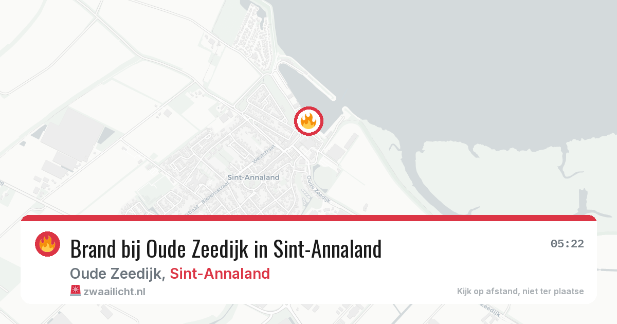 Brand bij Oude Zeedijk in Sint-Annaland — 21 jun 2026