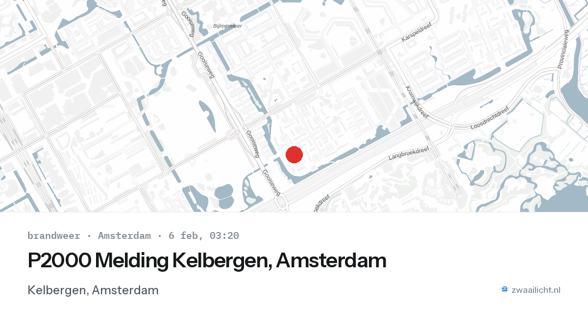 P2000 Melding Kelbergen, Amsterdam — 6 feb 2026