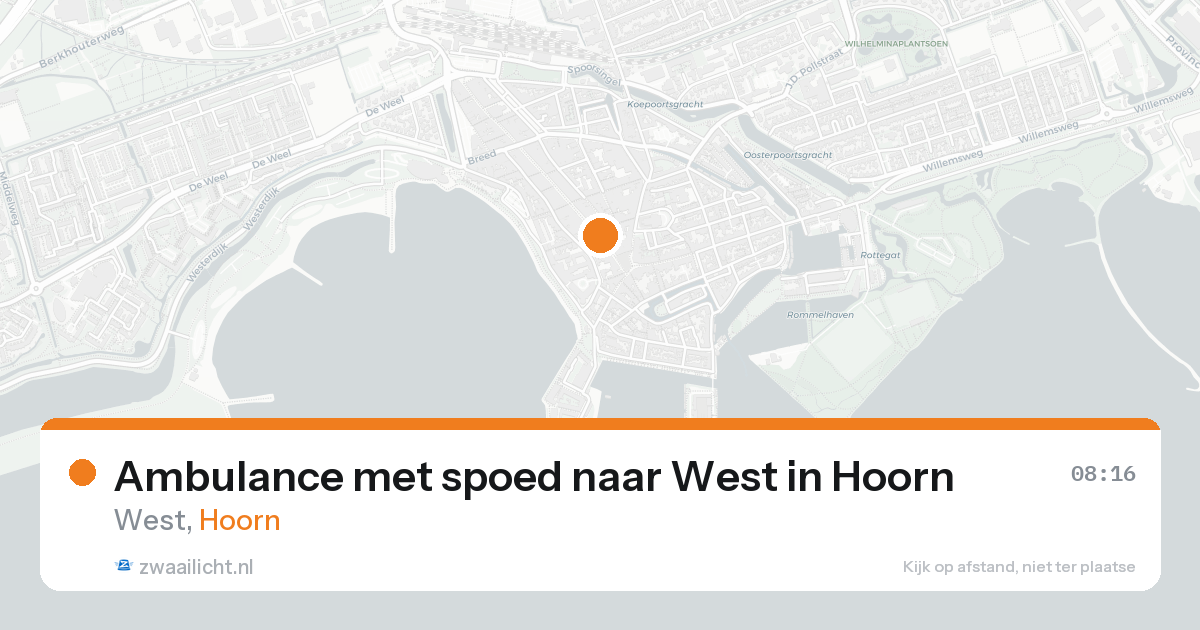 Ambulance met spoed naar West in Hoorn — 22 aug 2026