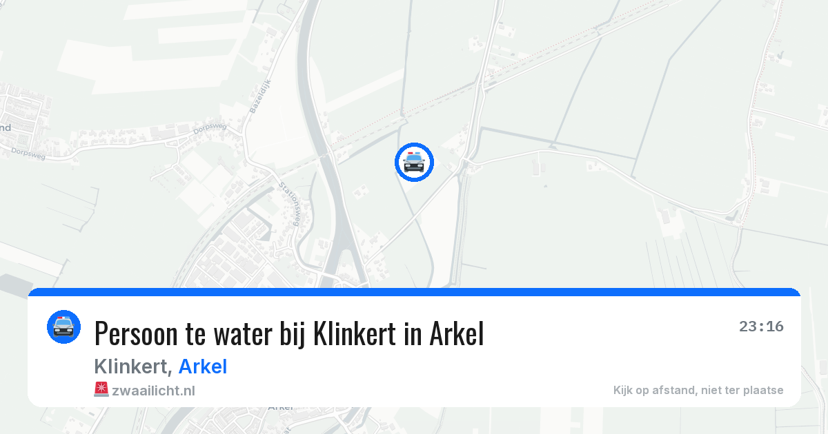 Persoon te water bij Klinkert in Arkel — 23 mei 2026