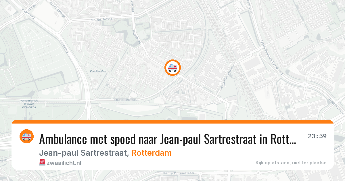 Ambulance met spoed naar Jean-paul Sartrestraat in Rotterdam — 8 feb 2026