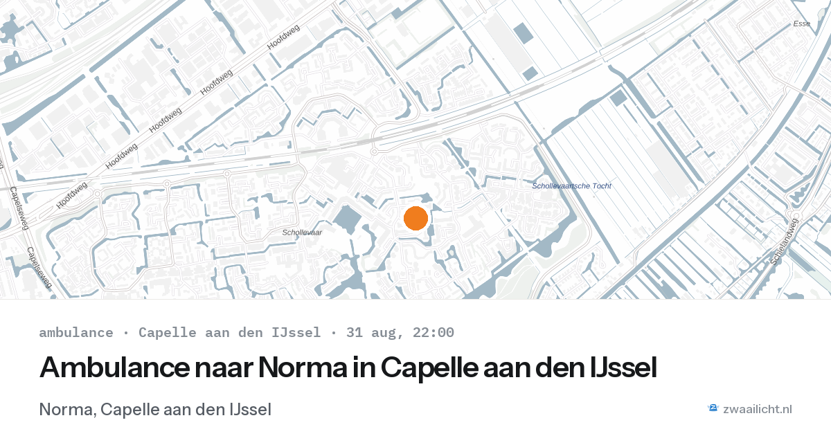 Ambulance naar Norma in Capelle aan den IJssel — 31 aug 2026