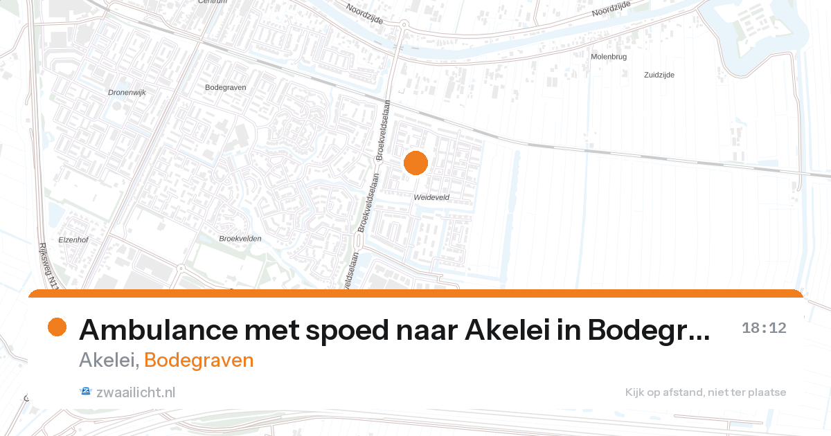 Ambulance met spoed naar Akelei in Bodegraven — 31 mrt 2026
