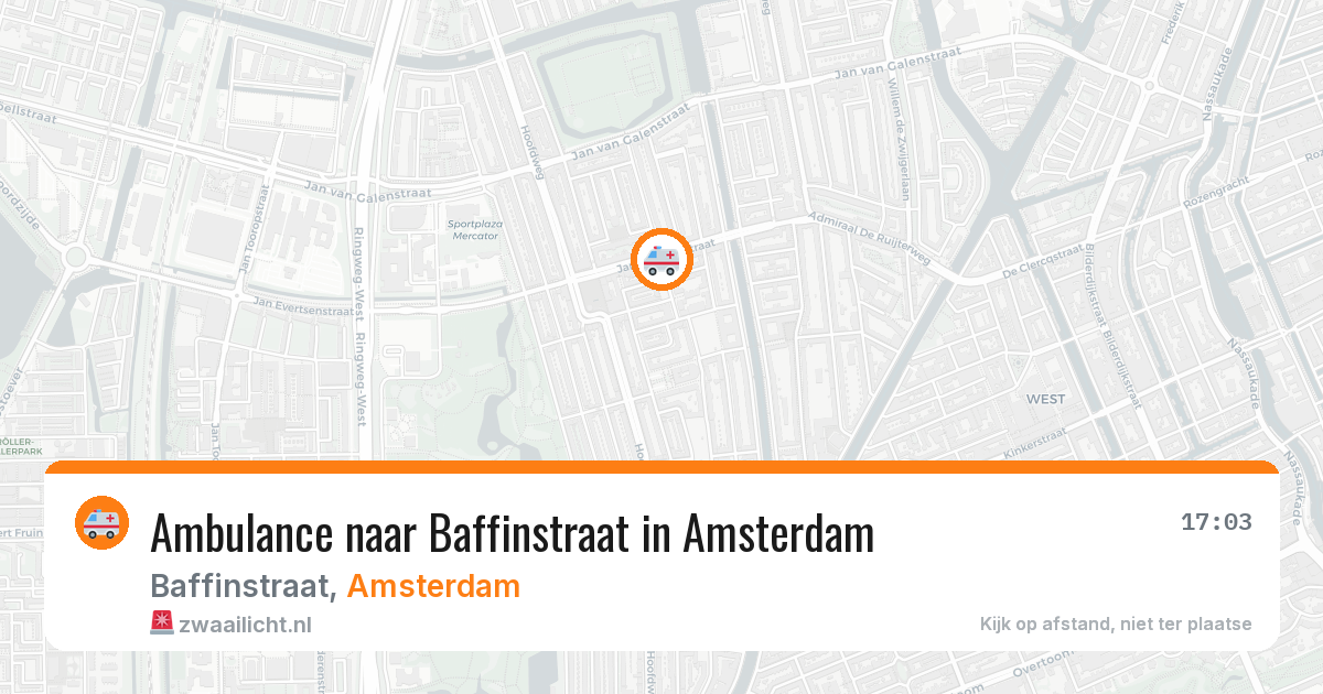 Ambulance naar Baffinstraat in Amsterdam — 8 mei 2026