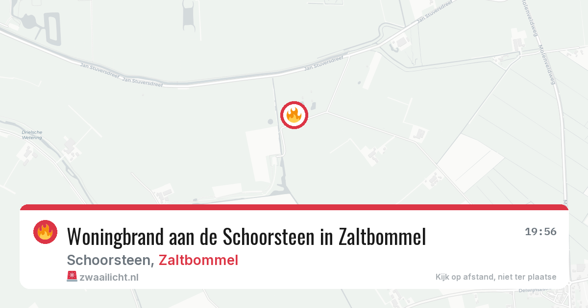 Woningbrand aan de Schoorsteen in Zaltbommel — 16 mei 2026