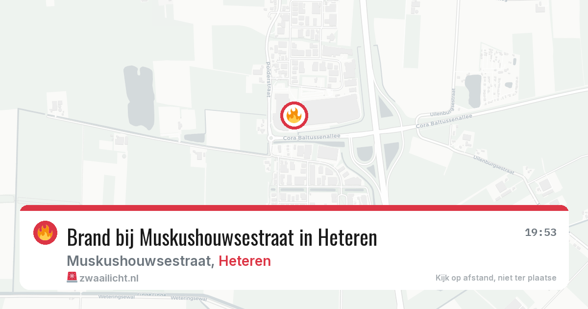 Brand bij Muskushouwsestraat in Heteren — 9 jul 2026