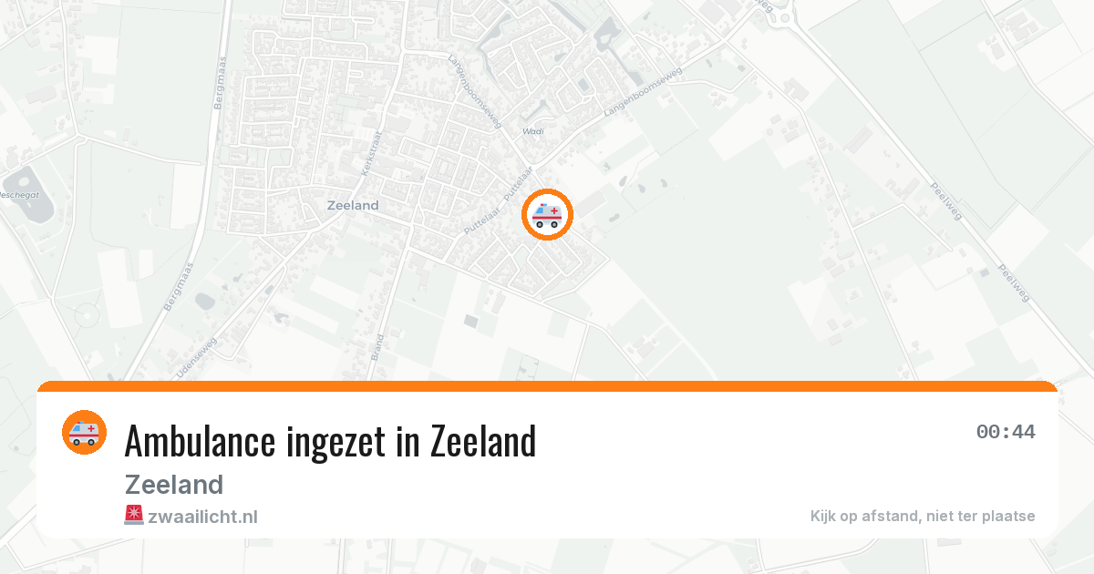 Ambulance ingezet in Zeeland — 10 aug 2026