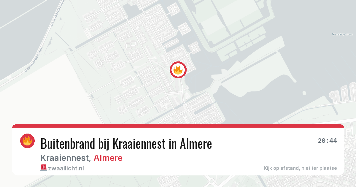 Buitenbrand bij Kraaiennest in Almere — 12 aug 2026