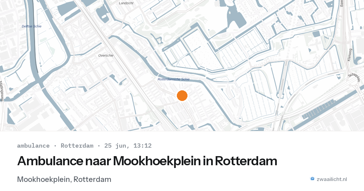 Ambulance naar Mookhoekplein in Rotterdam — 25 jun 2026