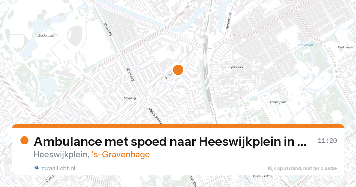 Ambulance met spoed naar Heeswijkplein in 's-Gravenhage — 28 aug 2026