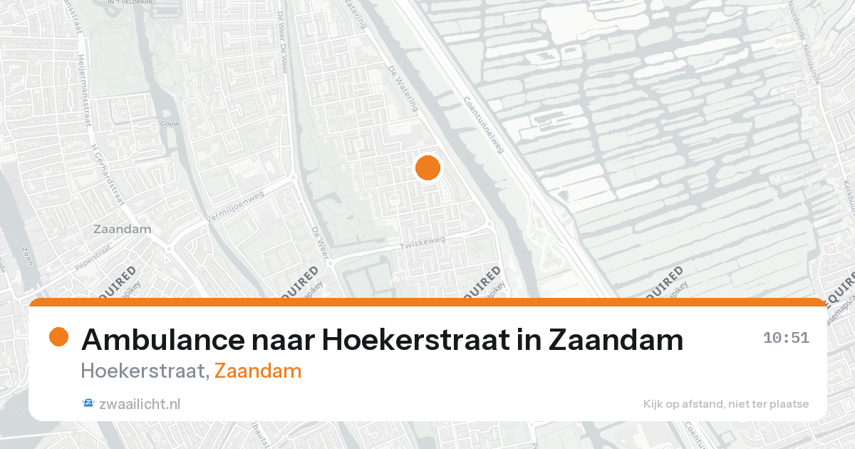 Ambulance naar Hoekerstraat in Zaandam — 26 aug 2026