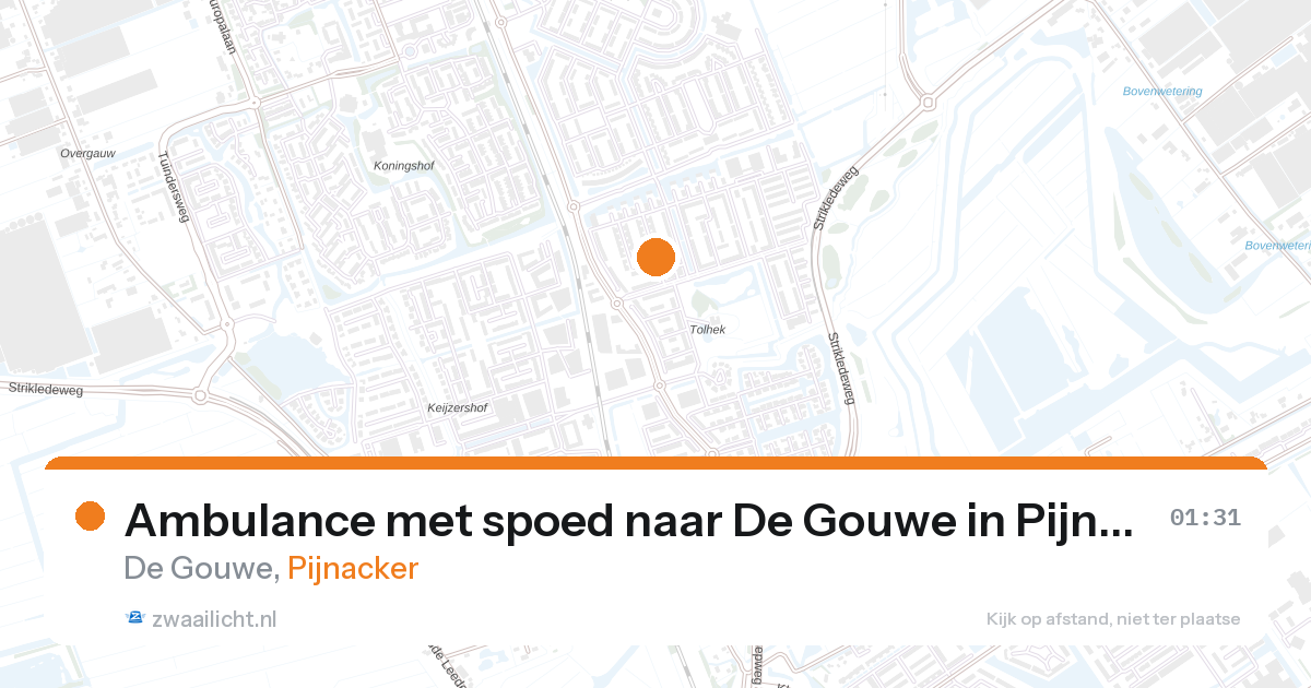 Ambulance met spoed naar De Gouwe in Pijnacker — 27 aug 2026