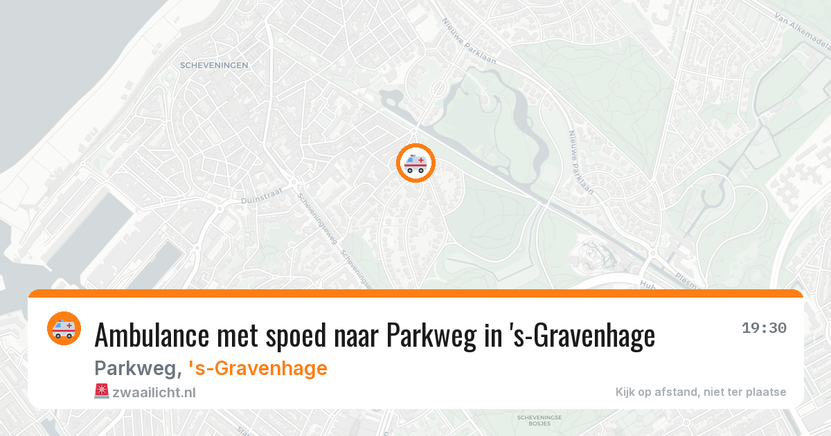 Ambulance met spoed naar Parkweg in 's-Gravenhage — 29 jan 2026