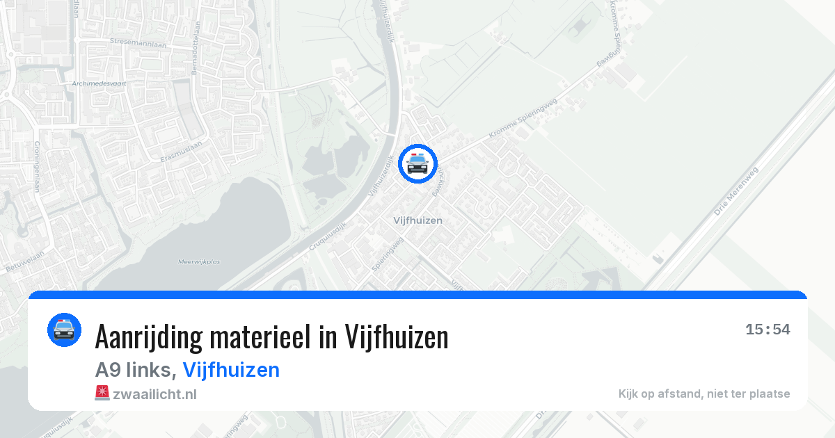 Aanrijding materieel in Vijfhuizen — 9 apr 2026