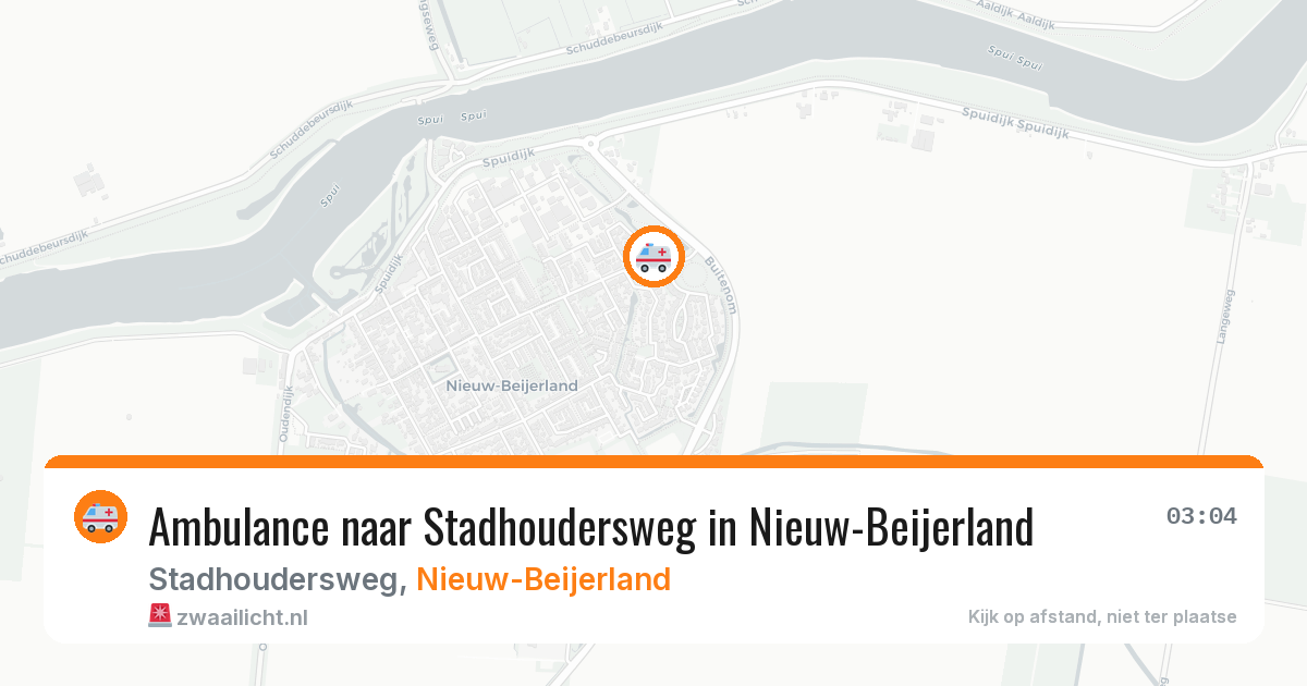 Ambulance naar Stadhoudersweg in Nieuw-Beijerland — 4 jul 2026