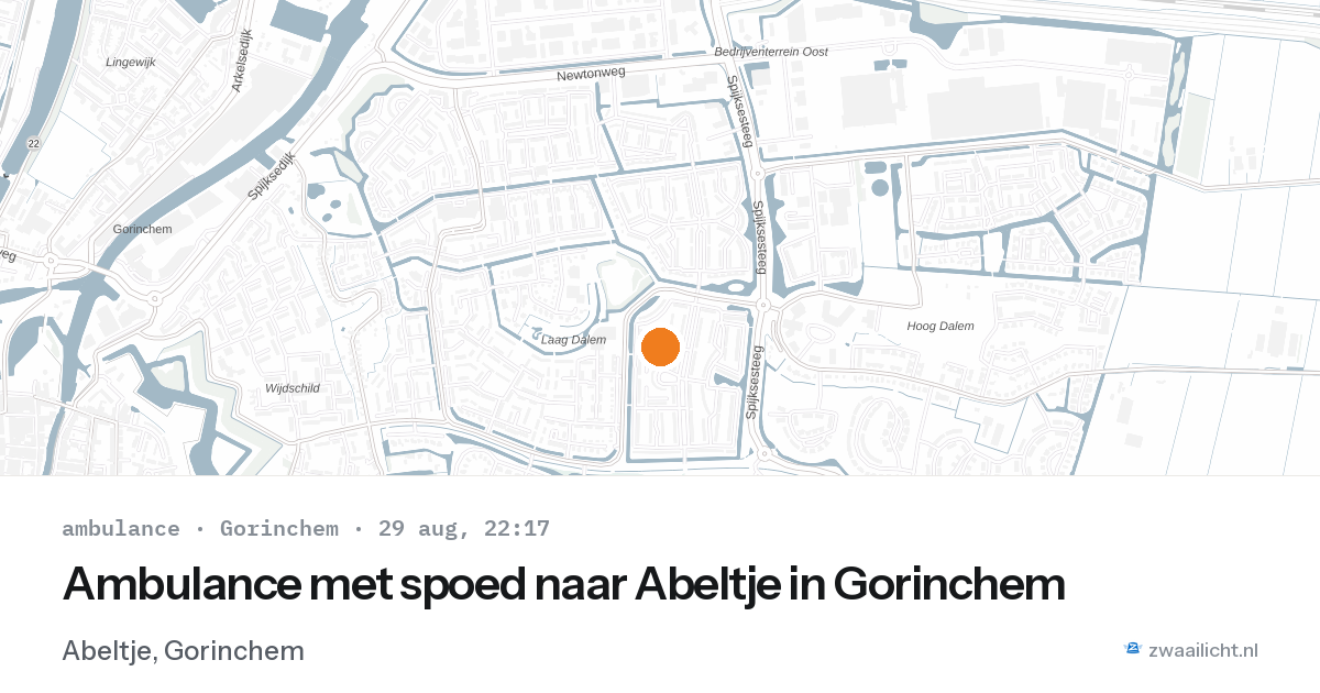 Ambulance met spoed naar Abeltje in Gorinchem — 29 aug 2026