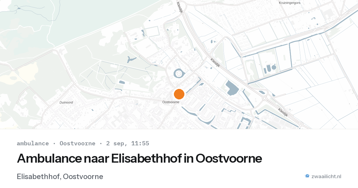 Ambulance naar Elisabethhof in Oostvoorne — 2 sep 2026
