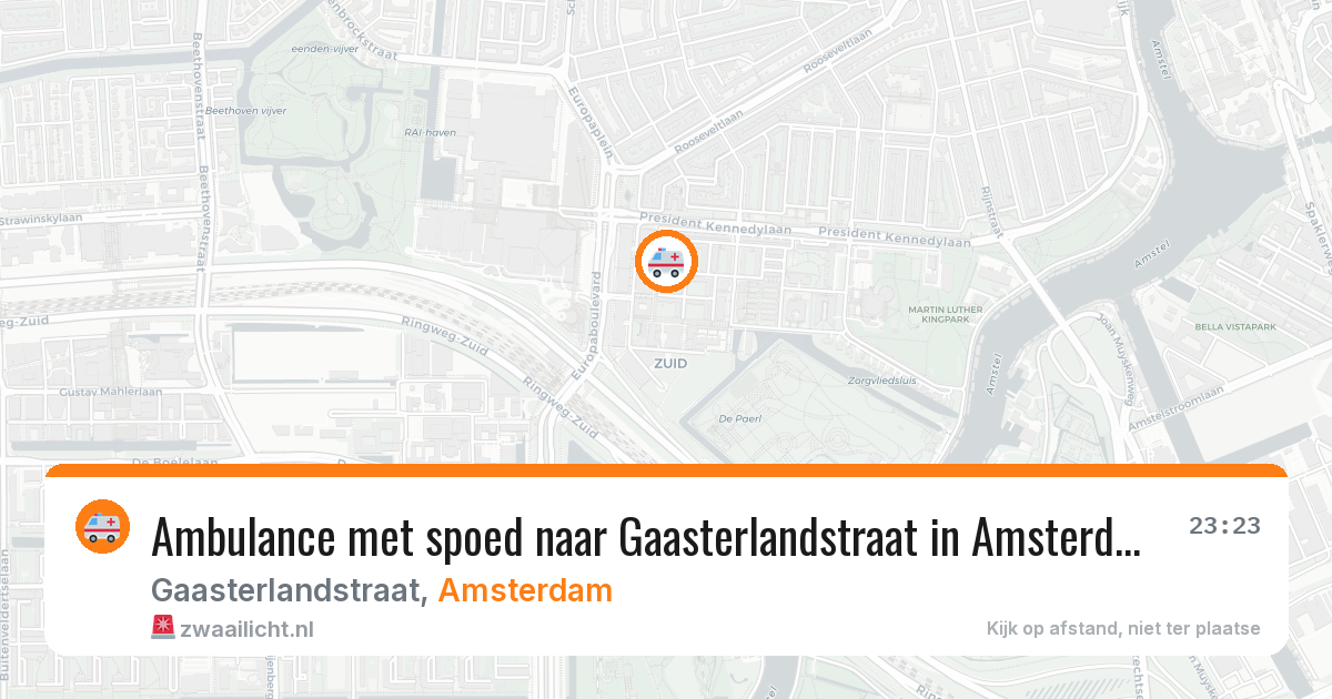 Ambulance met spoed naar Gaasterlandstraat in Amsterdam — 26 mei 2026