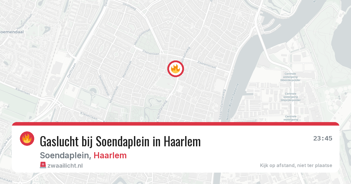 Gaslucht bij Soendaplein in Haarlem — 23 jun 2026