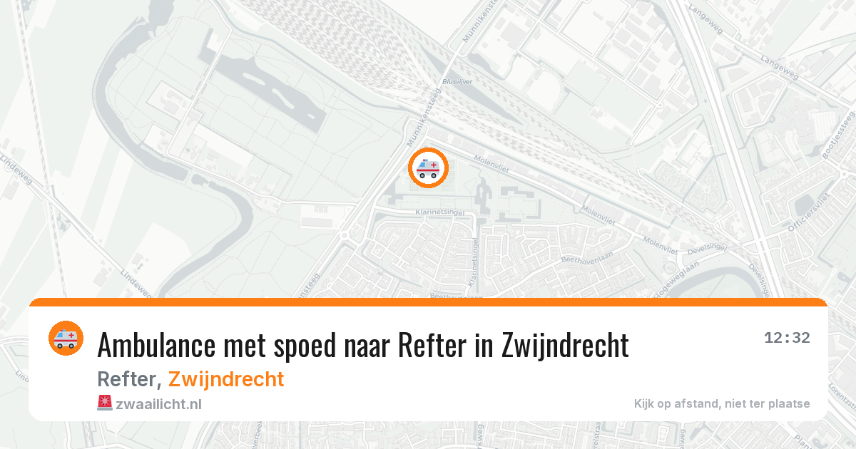 Ambulance met spoed naar Refter in Zwijndrecht — 7 aug 2026