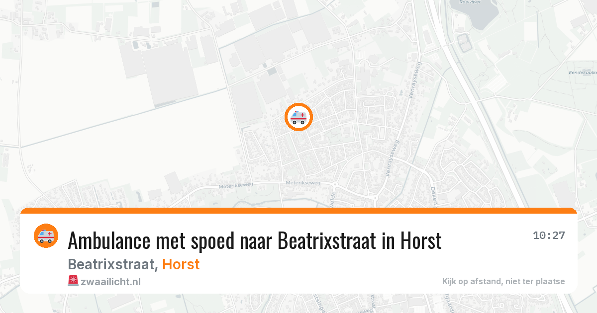 Ambulance met spoed naar Beatrixstraat in Horst — 20 jun 2026
