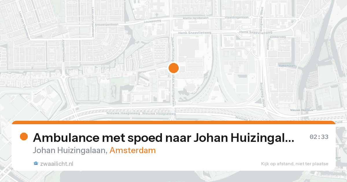 Ambulance met spoed naar Johan Huizingalaan in Amsterdam — 31 jan 2026
