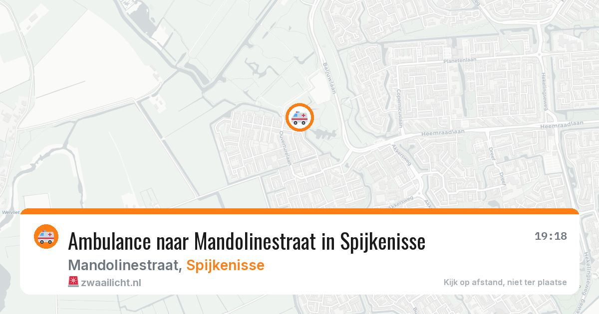 Ambulance naar Mandolinestraat in Spijkenisse — 6 jul 2026