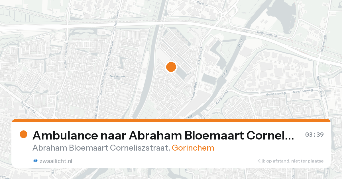 Ambulance naar Abraham Bloemaart Corneliszstraat in Gorinchem — 23 aug 2026