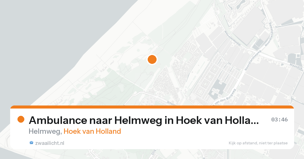 Ambulance naar Helmweg in Hoek van Holland — 26 aug 2026