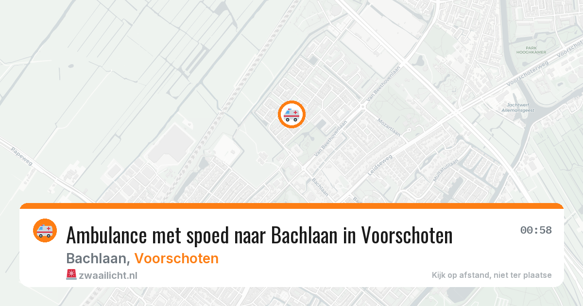 Ambulance met spoed naar Bachlaan in Voorschoten — 11 apr 2026