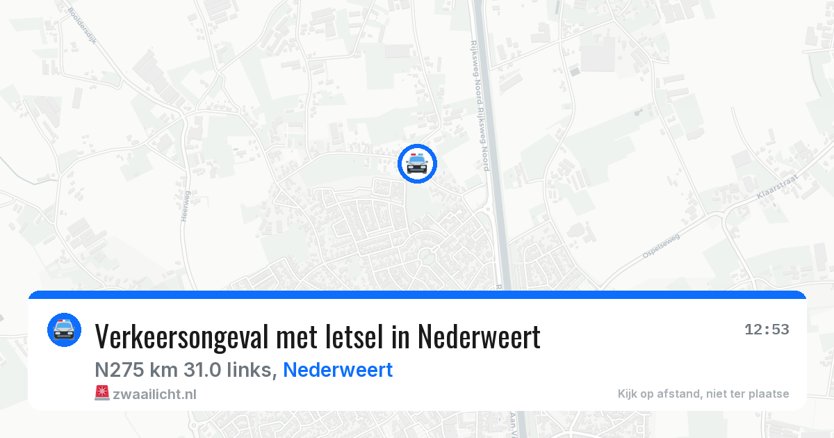Verkeersongeval met letsel in Nederweert — 12 apr 2026