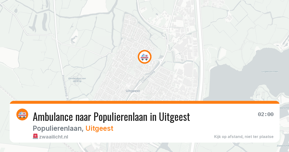 Ambulance naar Populierenlaan in Uitgeest — 7 jul 2026