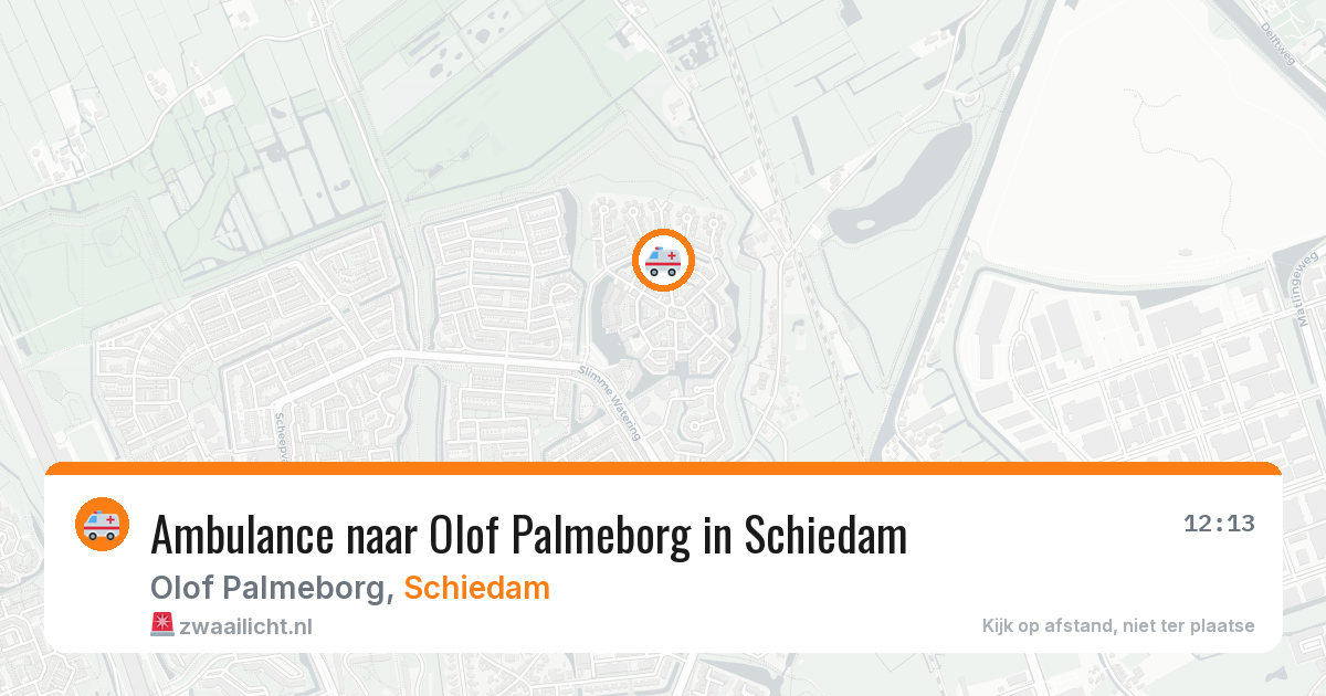 Ambulance naar Olof Palmeborg in Schiedam — 7 jun 2026