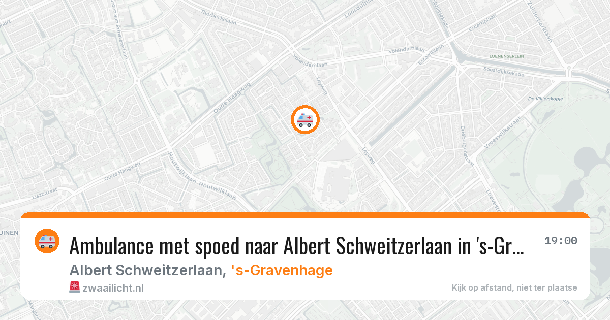 Ambulance met spoed naar Albert Schweitzerlaan in 's-Gravenhage — 22 mei 2026