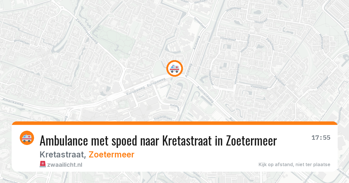 Ambulance met spoed naar Kretastraat in Zoetermeer — 1 jun 2026