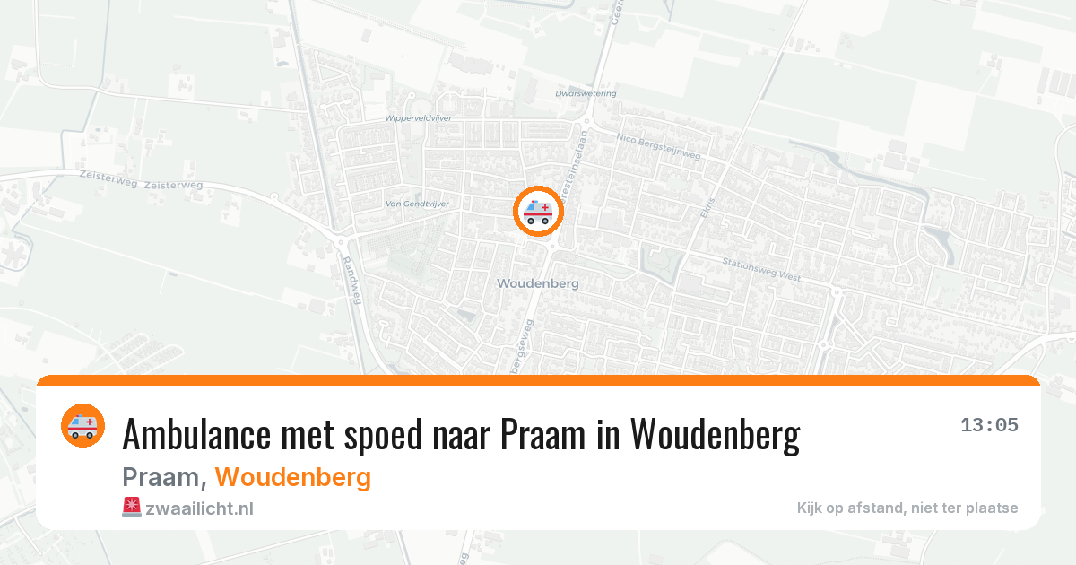 Ambulance met spoed naar Praam in Woudenberg — 28 mrt 2026