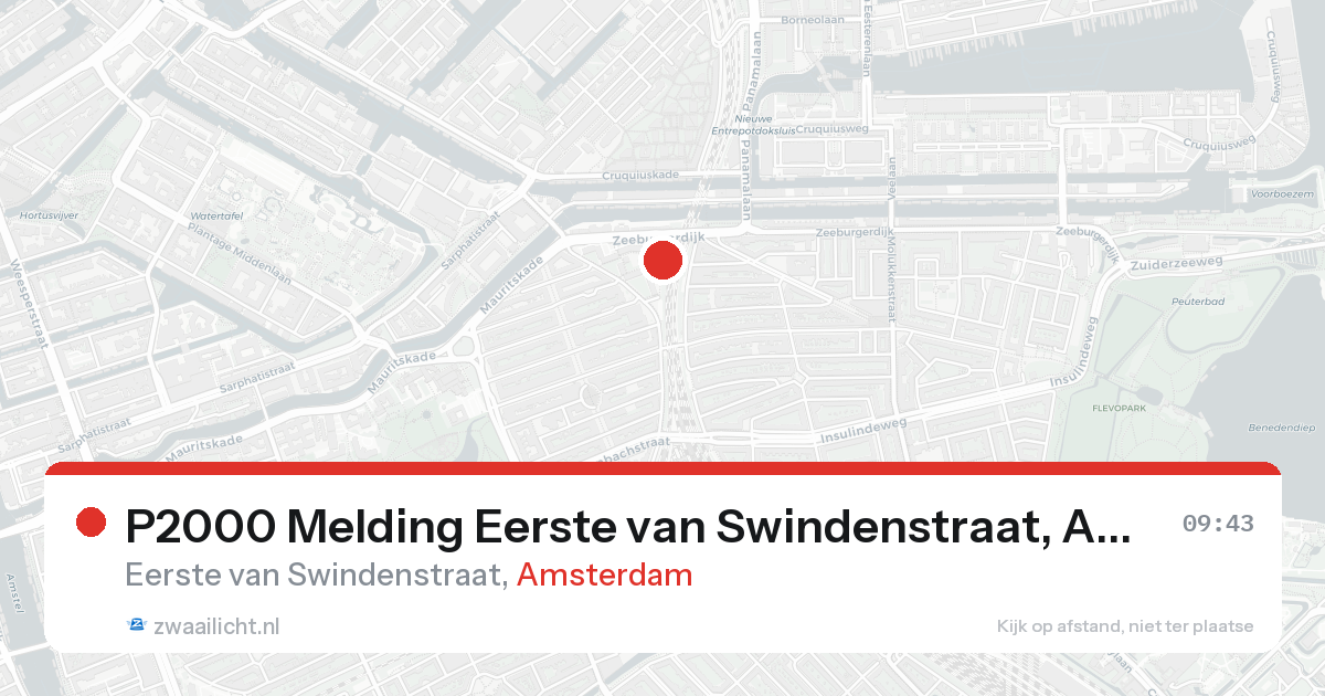 P2000 Melding Eerste van Swindenstraat, Amsterdam — 8 feb 2026
