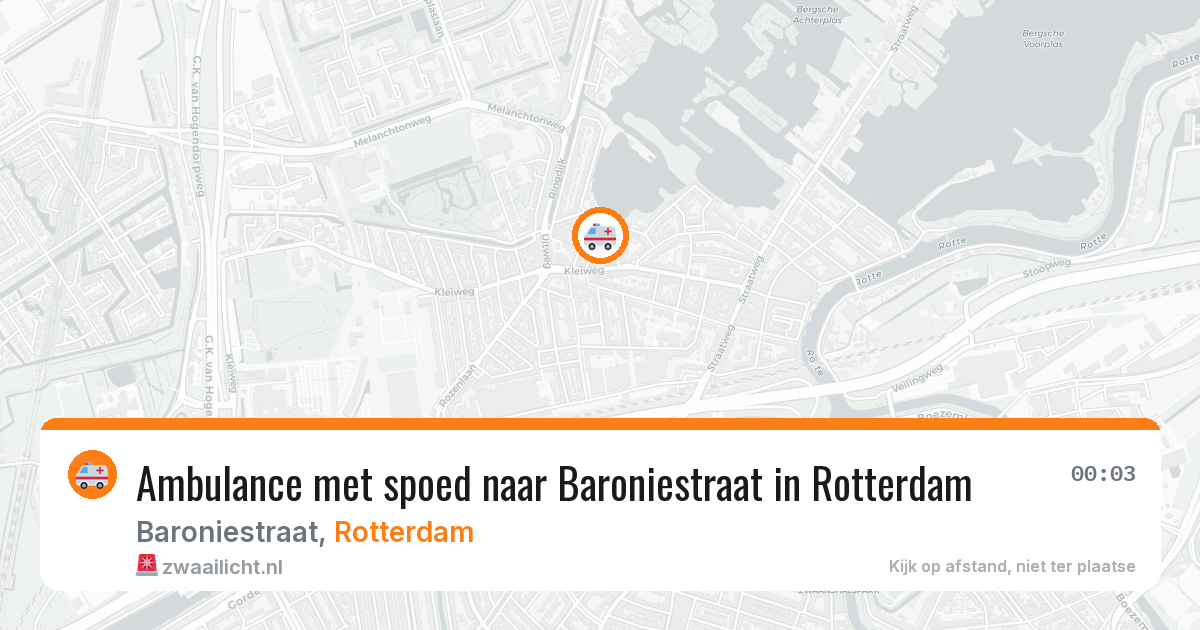 Ambulance met spoed naar Baroniestraat in Rotterdam — 23 mei 2026