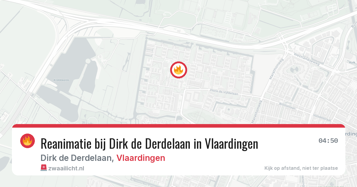 Reanimatie bij Dirk de Derdelaan in Vlaardingen — 25 jun 2026