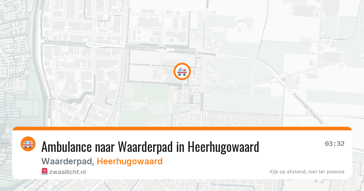 Ambulance naar Waarderpad in Heerhugowaard — 17 mei 2026