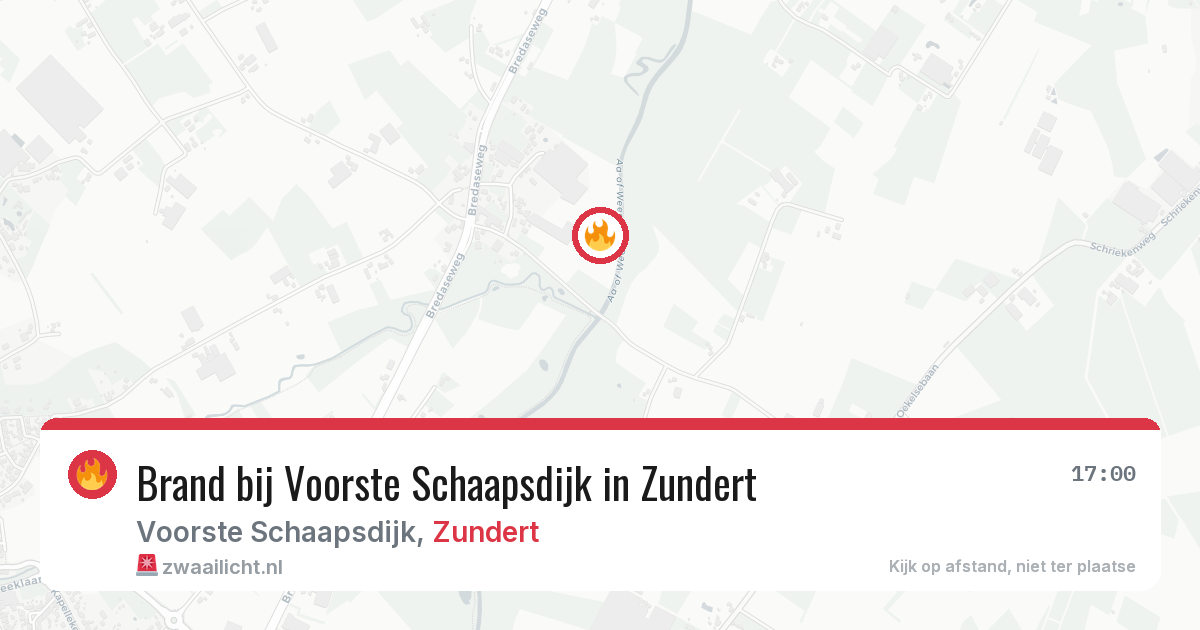 Brand bij Voorste Schaapsdijk in Zundert — 7 jun 2026