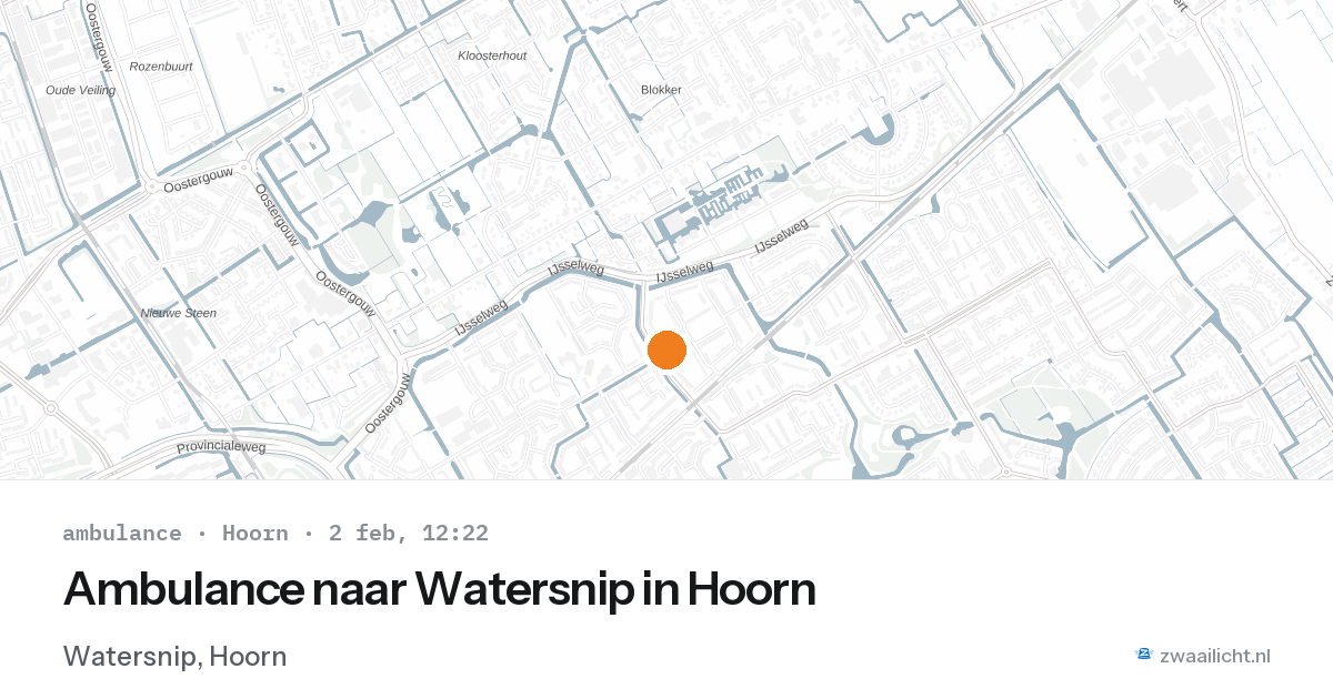 Ambulance naar Watersnip in Hoorn — 2 feb 2026