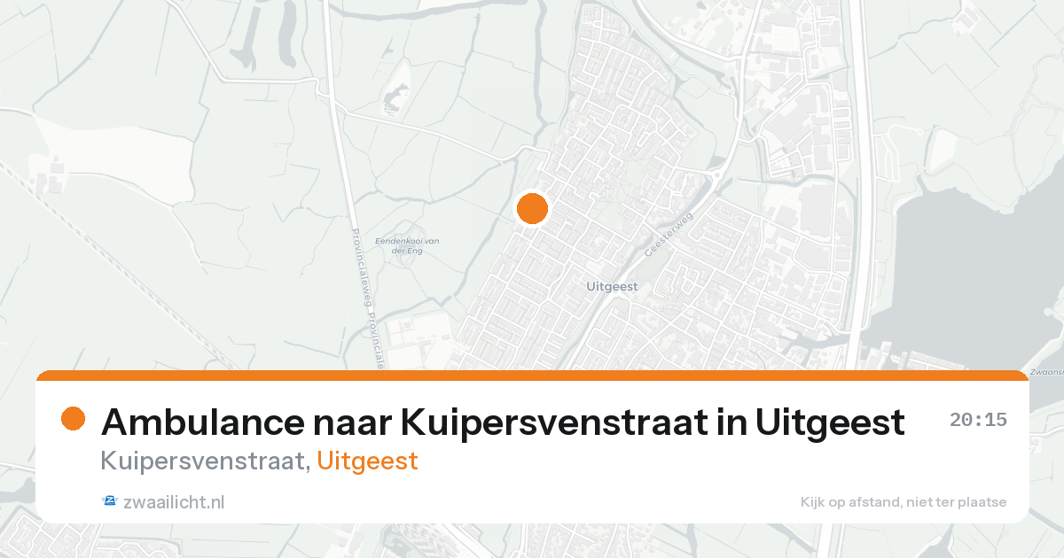 Ambulance naar Kuipersvenstraat in Uitgeest — 16 aug 2026